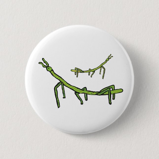 Badge Rond 5 Cm Insecte à bâtonnet (Devant)