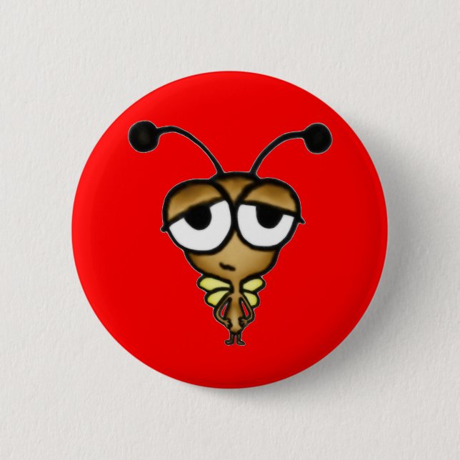 Badge Rond 5 Cm Insecte somnolent (Devant)