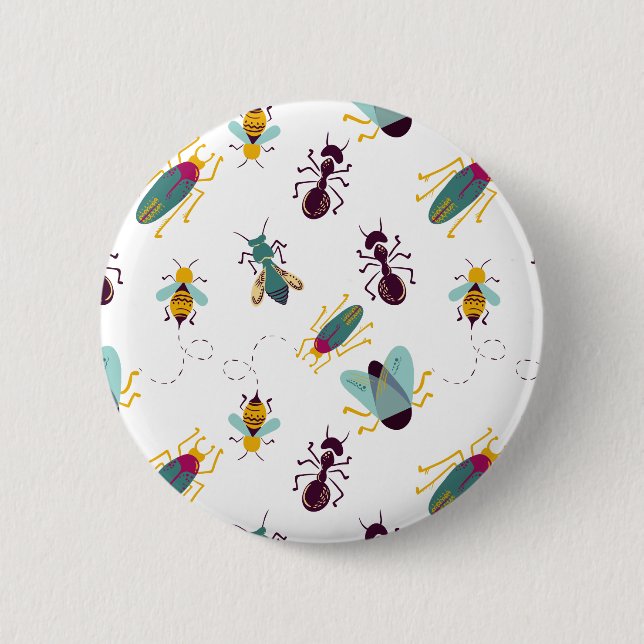 Badge Rond 5 Cm insectes de petits insectes (Devant)