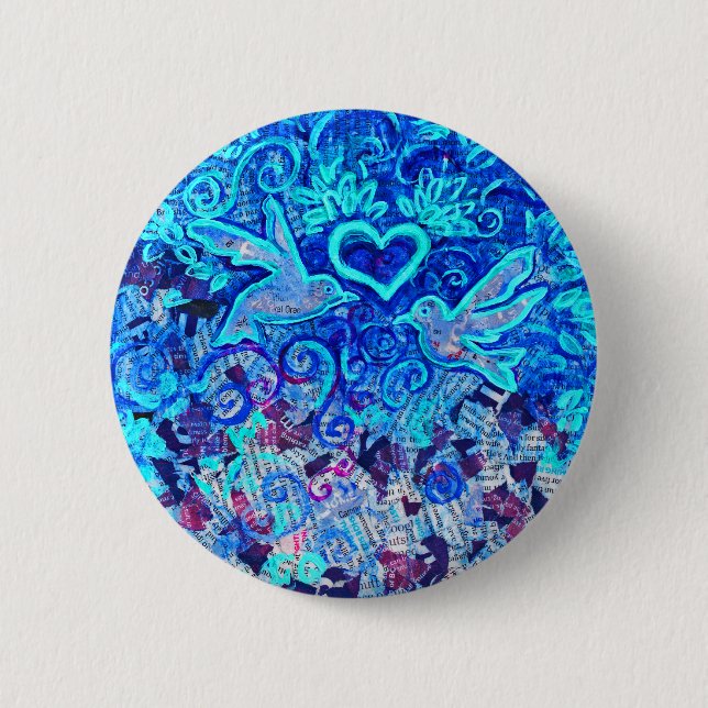 Badge Rond 5 Cm Inséparables (Devant)