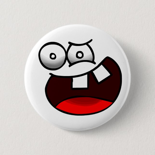 Badge Rond 5 Cm Insigne aliéné de visage (Devant)