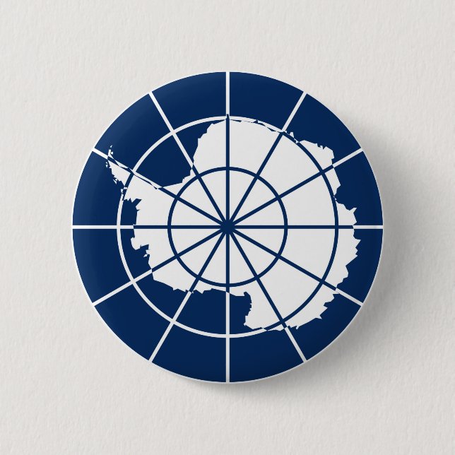 Badge Rond 5 Cm Insigne antarctique de symbole de drapeau (Devant)
