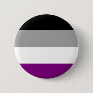 Badge Rond 5 Cm Insigne asexuel de drapeau