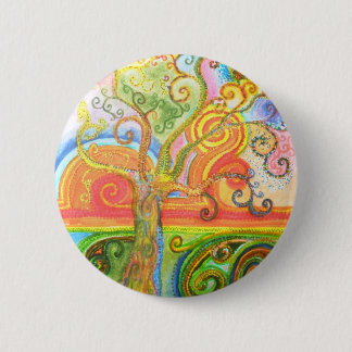 Badge Rond 5 Cm Insigne avec la conception colorée psychédélique
