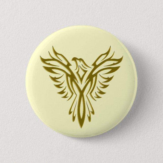 Badge Rond 5 Cm Insigne/bouton en hausse de Phoenix (Devant)