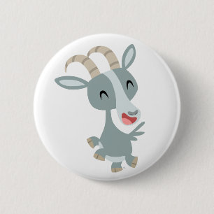 Badge Rond 5 Cm Insigne caracolant de bouton de chèvre de bande