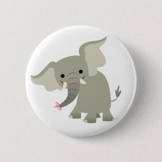 Badge Rond 5 Cm Insigne curieux de bouton d'éléphant de bande