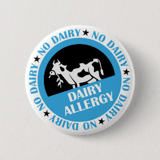 Badge Rond 5 Cm Insigne d'allergie laitière