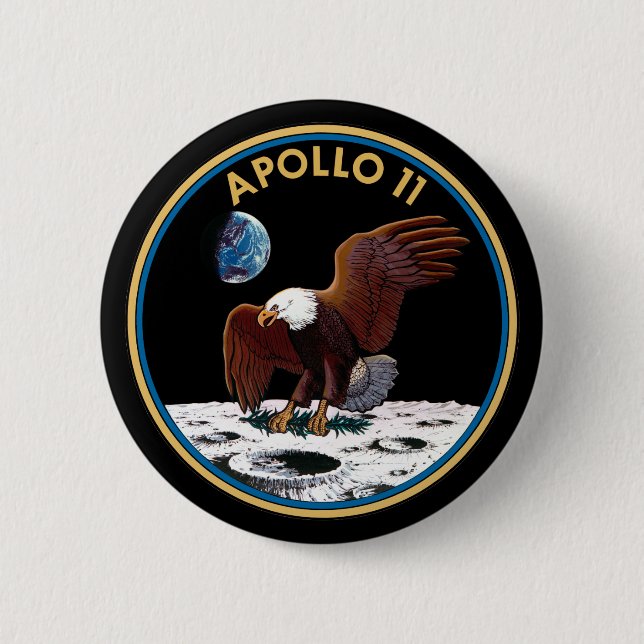 Badge Rond 5 Cm Insigne d'Apollo 11 (Devant)