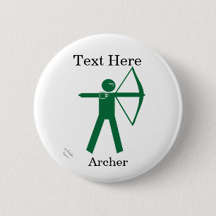 Badge Rond 5 Cm Insigne d'archer - personnaliser