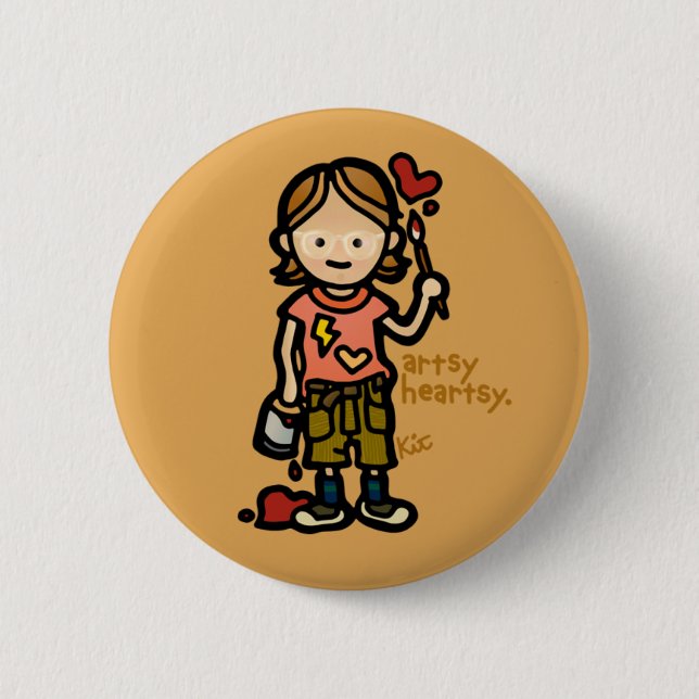 Badge Rond 5 Cm insigne d'art (Devant)