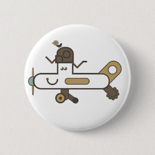 Badge Rond 5 Cm Insigne d'avion