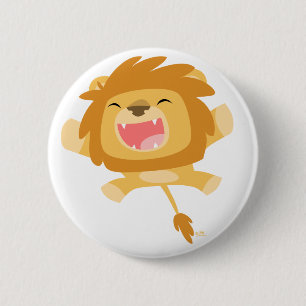 Badge Rond 5 Cm Insigne de attaque subit de bouton de lion de