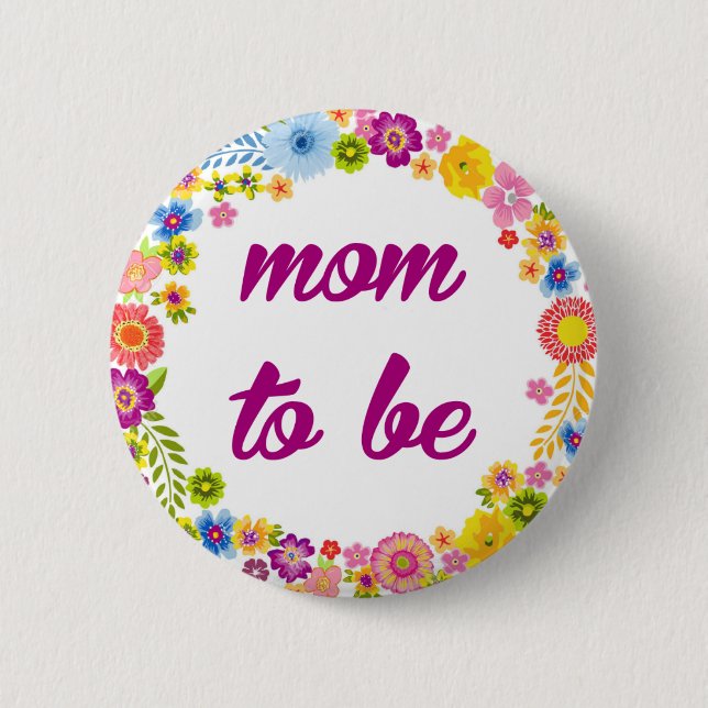 Badge Rond 5 Cm Insigne de baby shower - maman à être (Devant)