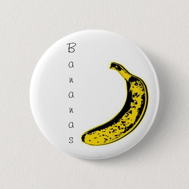 Badge Rond 5 Cm Insigne de banane (Devant)