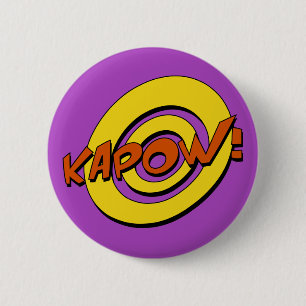 Badge Rond 5 Cm Insigne de bande dessinée de Kapow