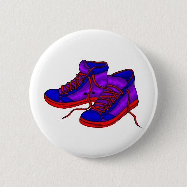 Badge Rond 5 Cm Insigne de baskets (Devant)