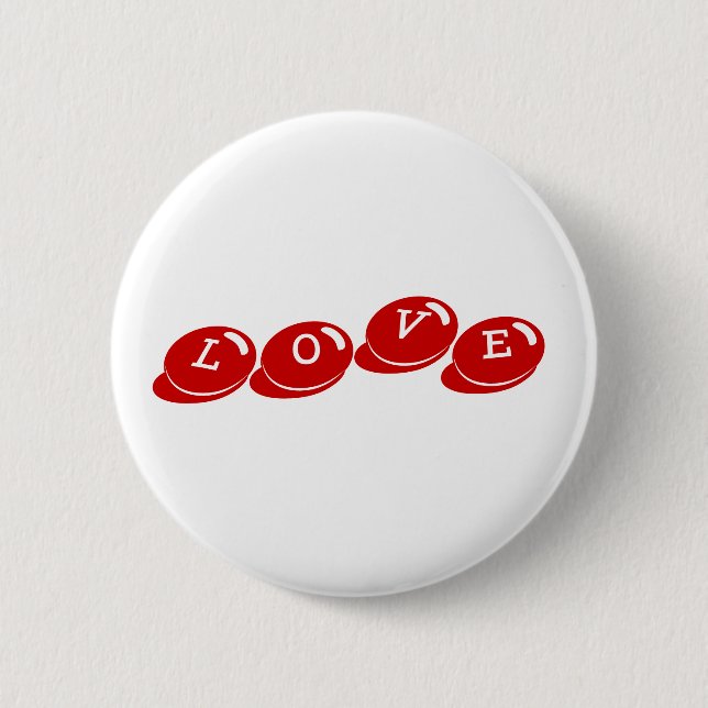 Badge Rond 5 Cm Insigne de bouton d'amour (Devant)