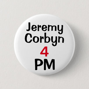 Badge Rond 5 Cm Insigne de bouton "de 16h de Jeremy Corbyn"