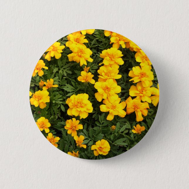 Badge Rond 5 Cm Insigne de bouton de fleur de souci (Devant)