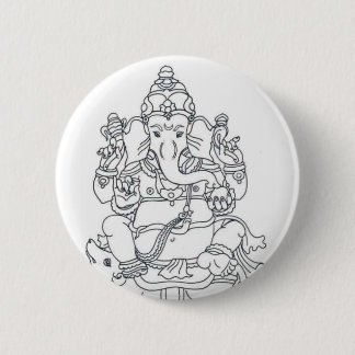 Badge Rond 5 Cm Insigne de bouton de Ganesh