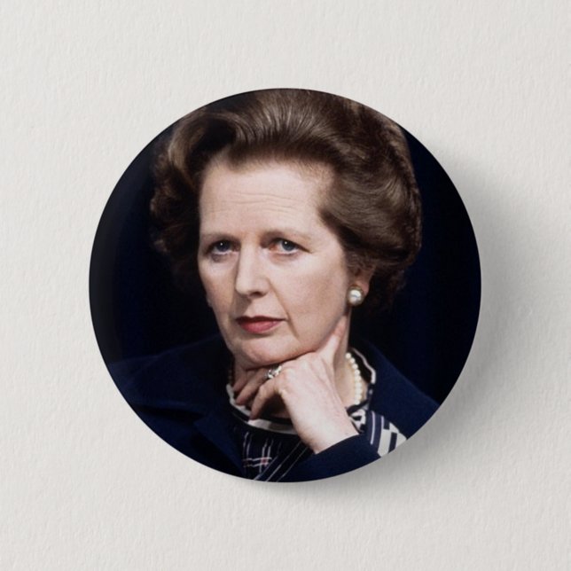 Badge Rond 5 Cm Insigne de bouton de Margaret Thatcher (Devant)