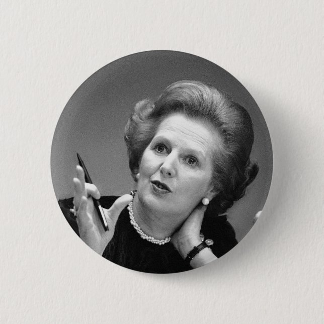 Badge Rond 5 Cm Insigne de bouton de Margaret Thatcher (Devant)