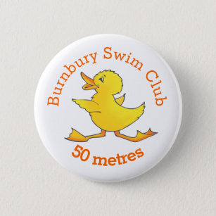 Badge Rond 5 Cm Insigne de bouton de natation de canard