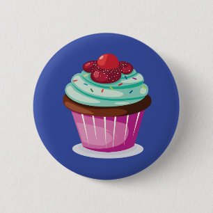Badge Rond 5 Cm Insigne de bouton de petit gâteau de baies
