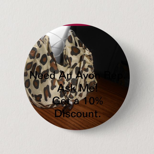 Badge Rond 5 Cm Insigne de bouton de représentant d'Avon (Devant)