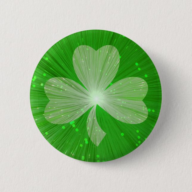 Badge Rond 5 Cm Insigne de bouton de shamrock (Devant)
