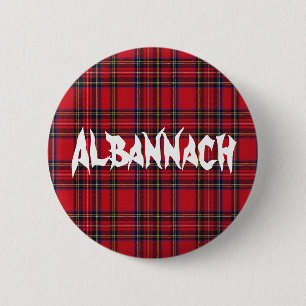 Badge Rond 5 Cm Insigne de bouton de tartan d'Albannach