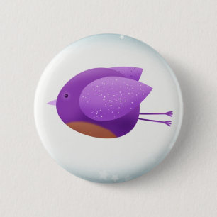 Badge Rond 5 Cm Insigne de bouton d'oiseaux en vol -