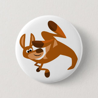 Badge Rond 5 Cm Insigne de bouton du saut périlleux du kangourou