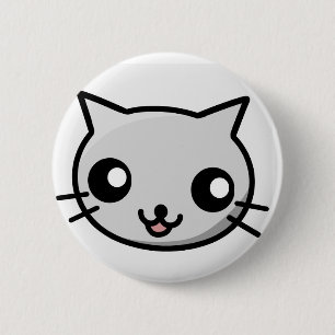 Badge Rond 5 Cm Insigne de chat de Kawaii