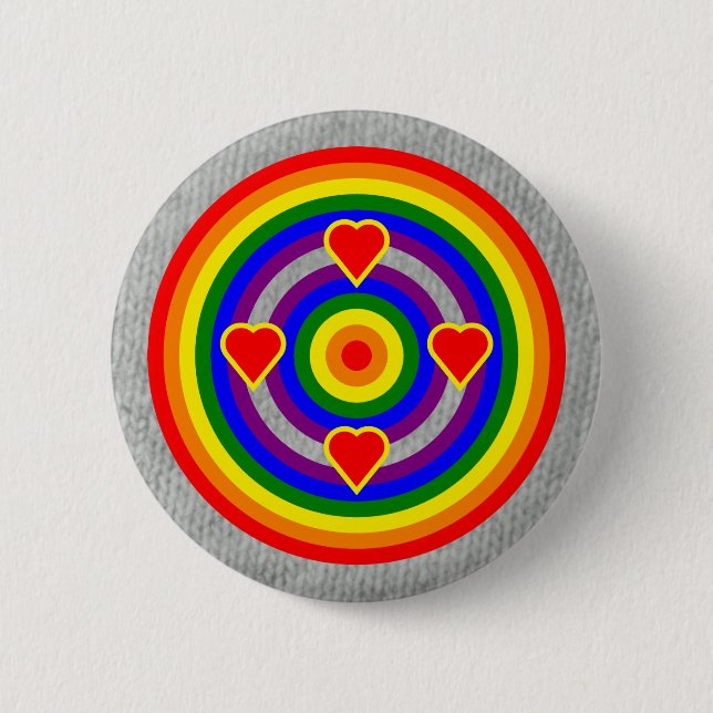 Badge Rond 5 Cm Insigne de couleurs : LGBT+ (Devant)