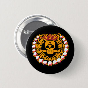 Badge Rond 5 Cm Insigne de crâne Delta Sigma Pi