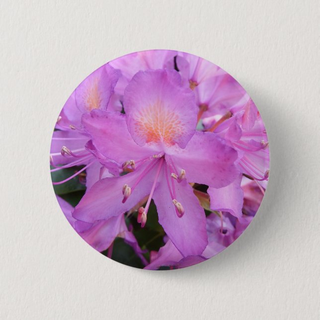Badge Rond 5 Cm Insigne de fleur de rhododendron (Devant)