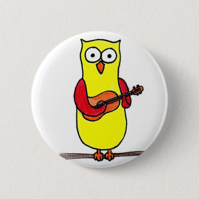 Badge Rond 5 Cm Insigne de hibou (Devant)