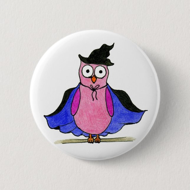Badge Rond 5 Cm Insigne de hibou (Devant)