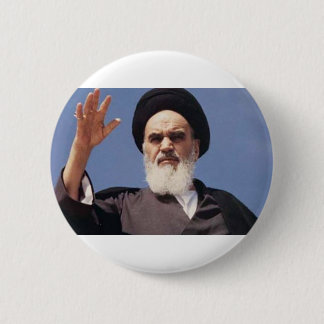 Badge Rond 5 Cm Insigne de Khomeini d'Ajatollah