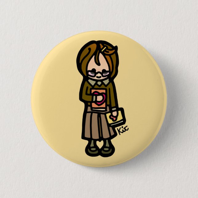 Badge Rond 5 Cm insigne de livre (Devant)