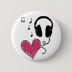 Badge Rond 5 Cm Insigne de musique