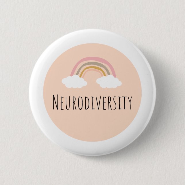 Badge Rond 5 Cm Insigne de neurodiversité (Devant)
