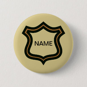Badge Rond 5 Cm Insigne de nom de l'agent secret, modifier le text