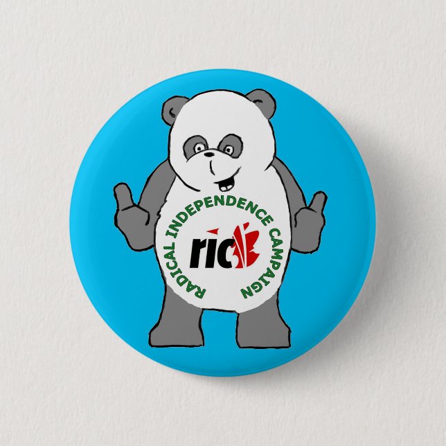 Badge Rond 5 Cm Insigne de panda de RIC (Devant)