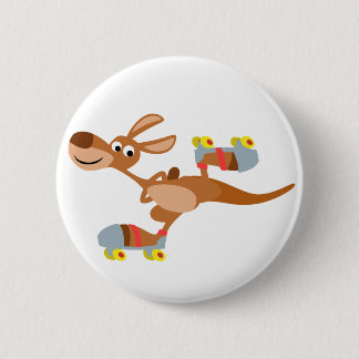 Badge Rond 5 Cm Insigne de patinage de bouton de kangourou de