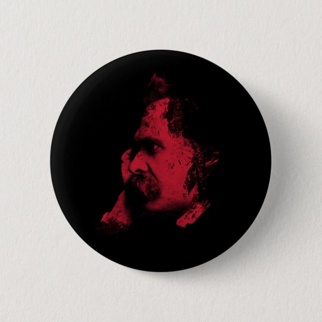 Badge Rond 5 Cm Insigne de philosophie de Nietzsche (Devant)