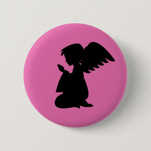 Badge Rond 5 Cm Insigne de prière de bouton d'ange