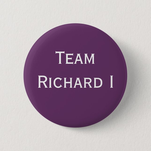 Badge Rond 5 Cm Insigne de Richard I d'équipe (Devant)